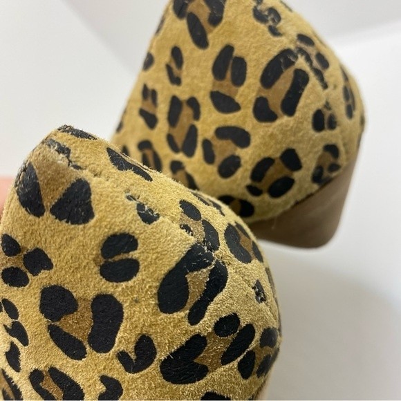 Matt Bernson Women's Leopard Leather Slip On Shoes 10 - Picture 6 of 8